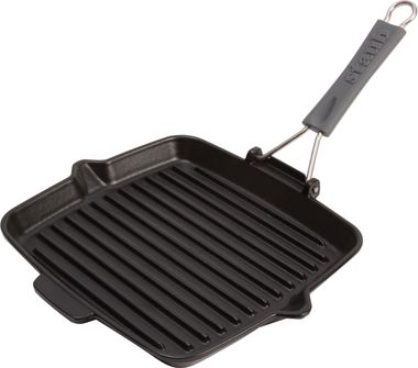Vierkante grill 24 x 24 cm - zwart