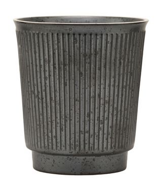 House coffee Mug Rib matt-zwart (dishwasher safe)