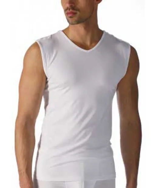 Mouwloos Shirt v-hals Software wit