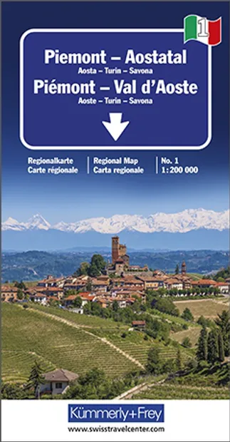 Wegenkaart - landkaart 01 Aostadal - Piedmont (Piemonte) | Kümmerly &