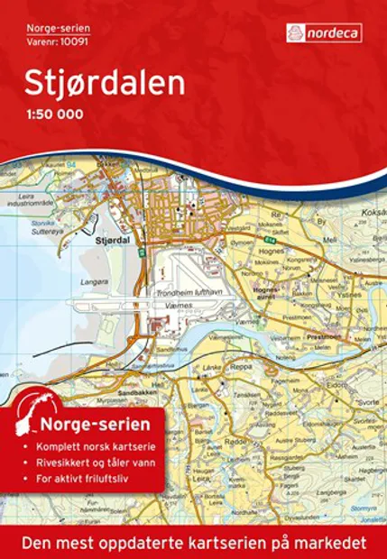 Wandelkaart - Topografische kaart 10091 Norge Serien Stjørdalen | Nord