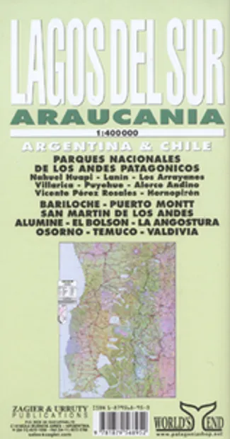 Wegenkaart - landkaart Lagos del Sur - Araucania - Puerto Montt - Bari
