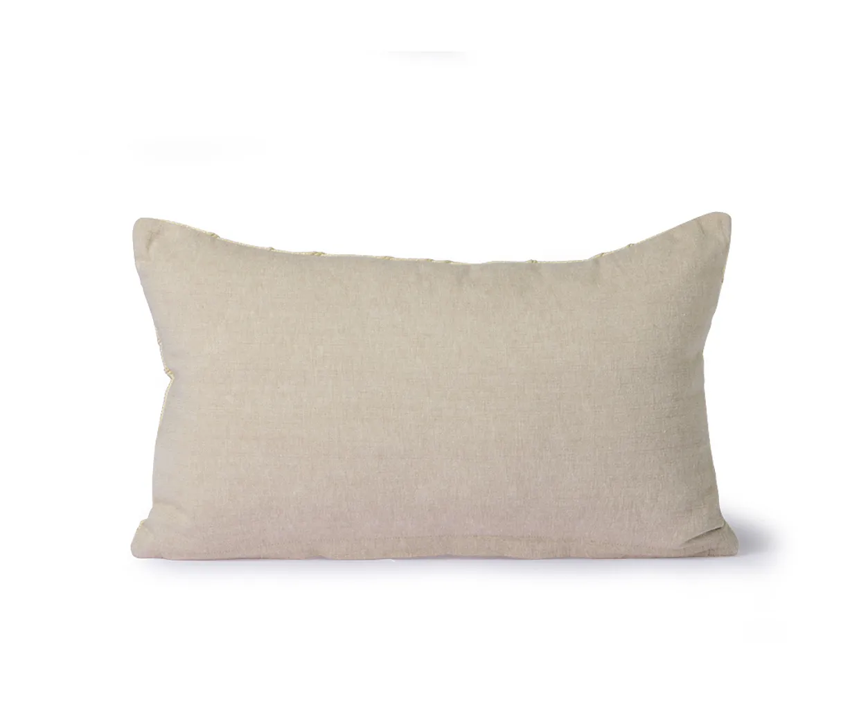 Cream cushion with stitched lines (30x50)