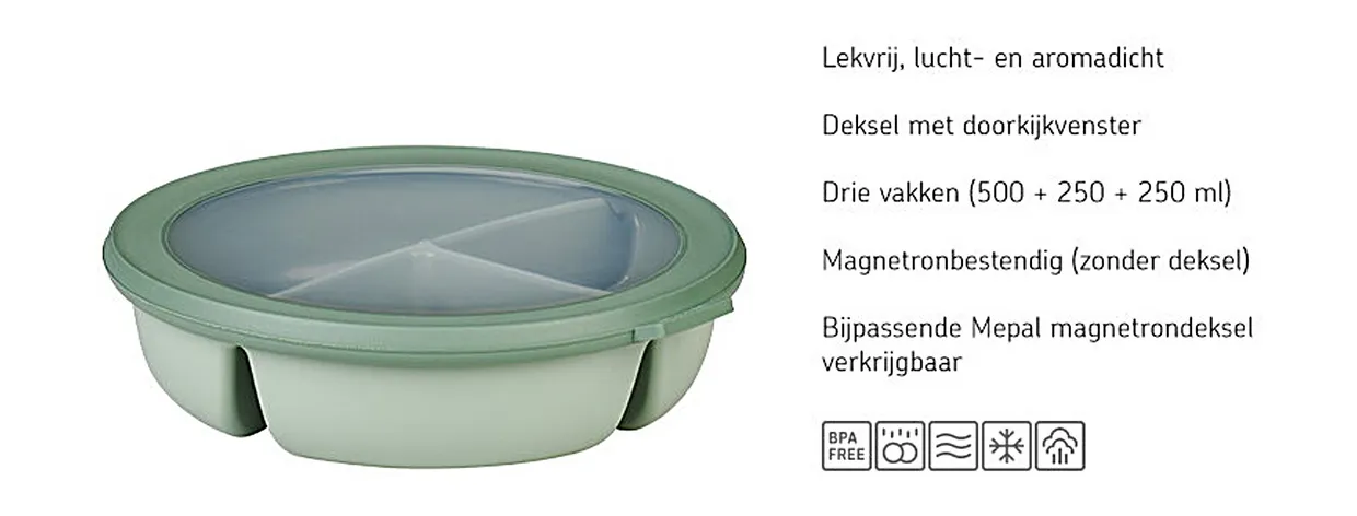 Bento bowl Cirqula (250+250+500 ml) - Nordic white