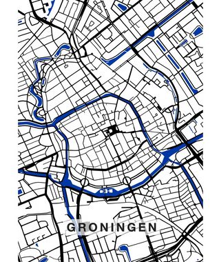 Stadsplattegrond Groningen - Waterwegen
