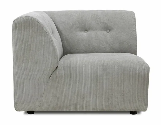 Vint couch: element left, corduroy rib, cream
