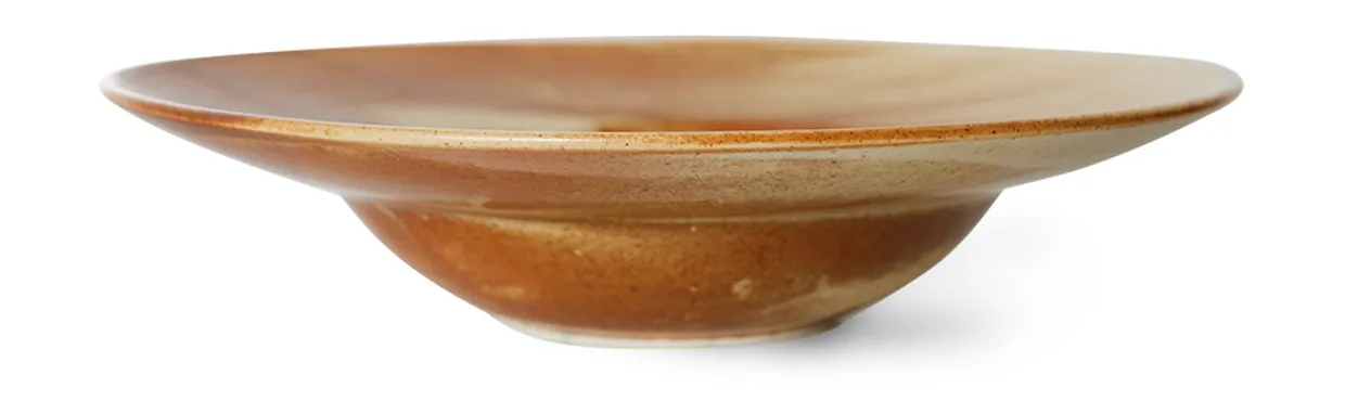 Chef ceramics: pasta plate, rustic cream/brown