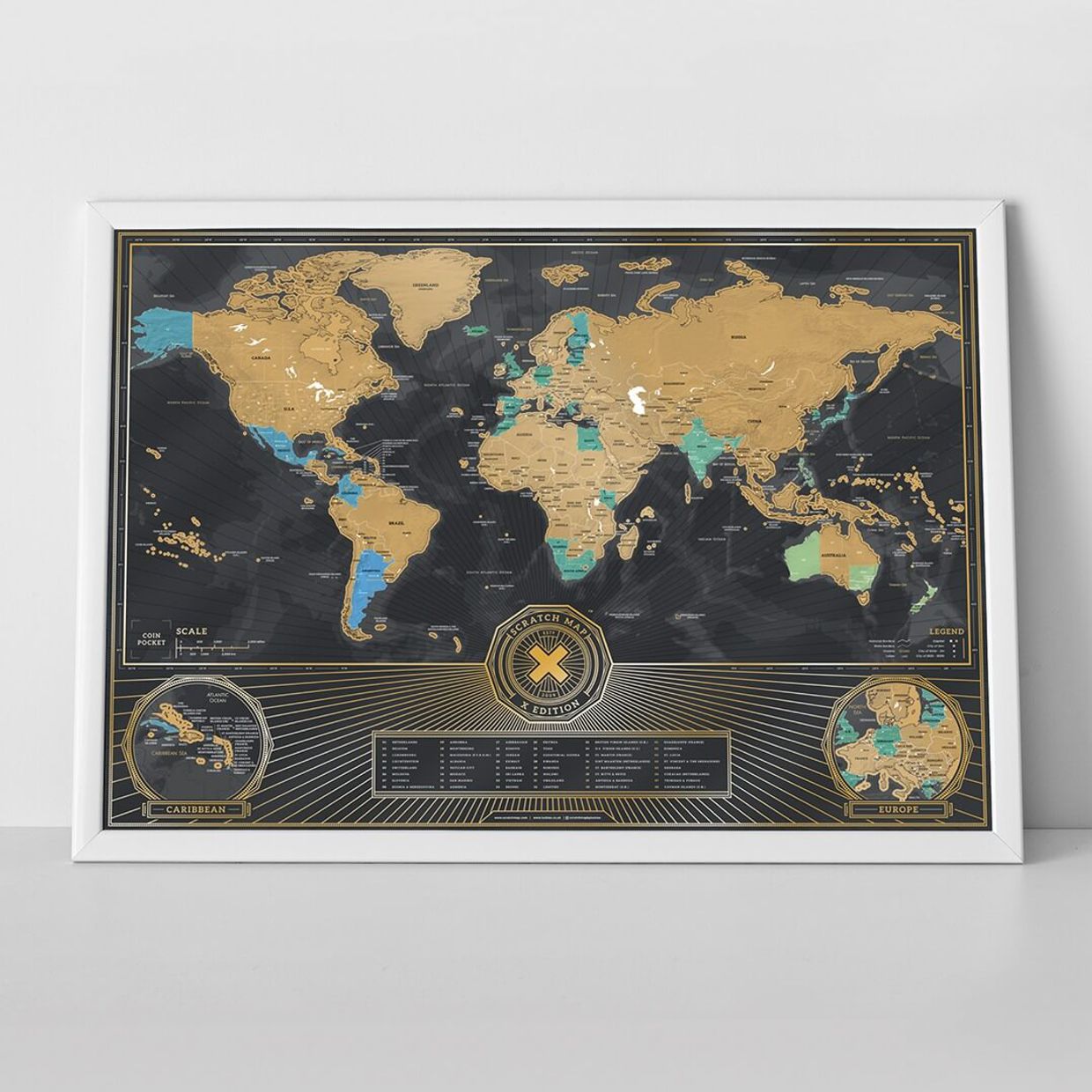 Op de loer liggen interieur Victor Scratch Map X Edition Wereldkaart | Luckies - - | Warenhuis Groningen
