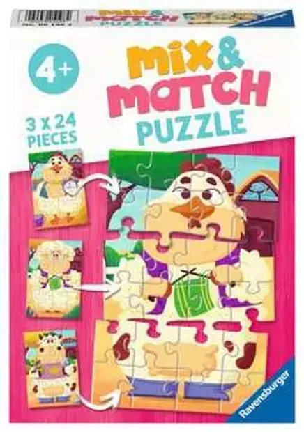 Puzzel - Mijn Boerderijvrienden Mix & Match (3x24)