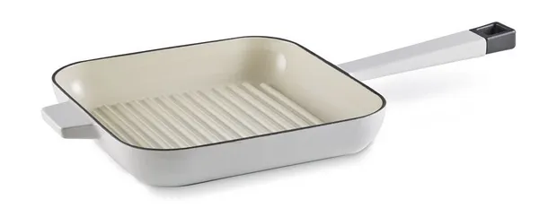 Grillpan Baron gietijzer 25x25 cm - wit