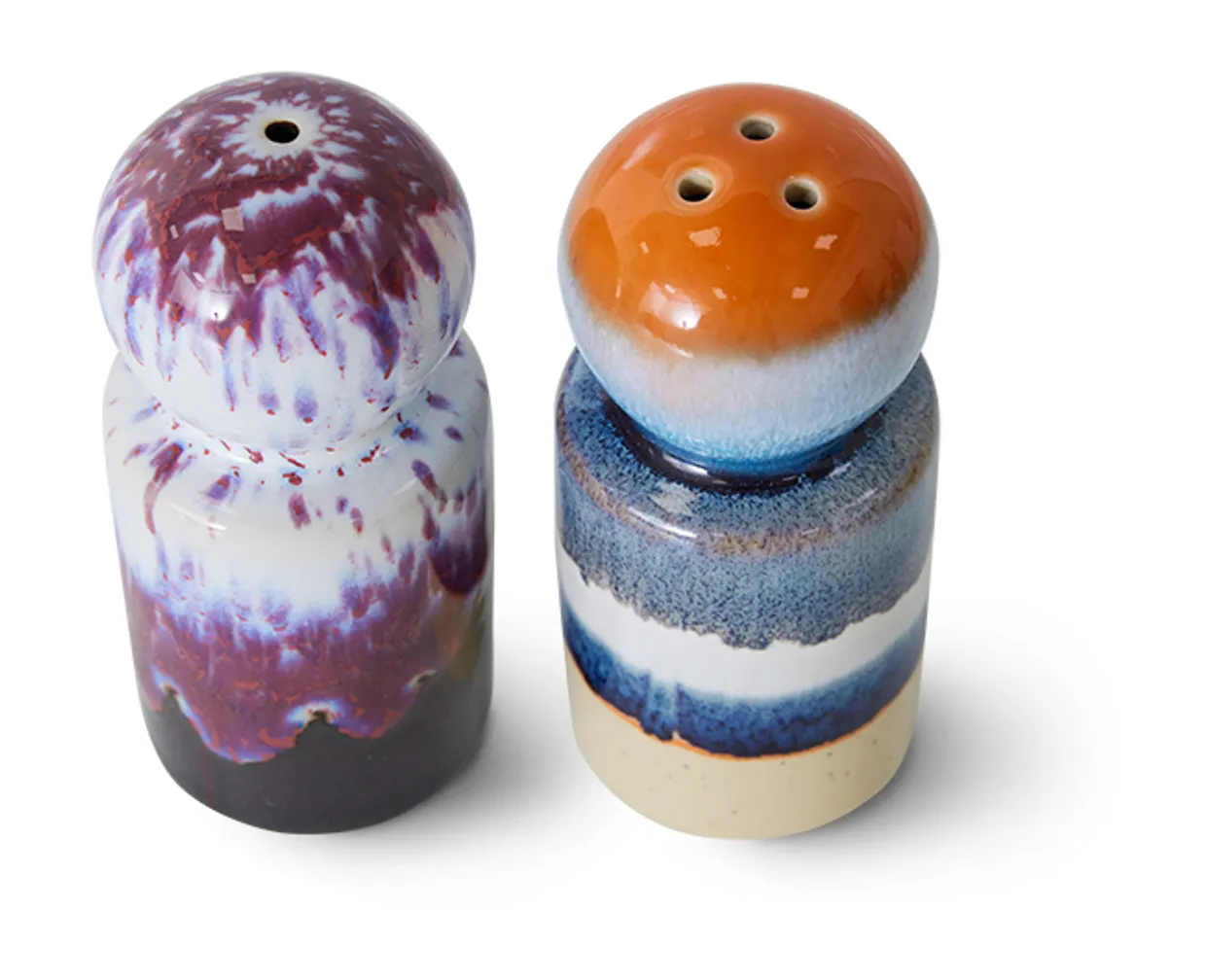70s ceramics: pepper & salt jar, stargaze