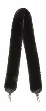 Faux fur shoulder straps black Zwart