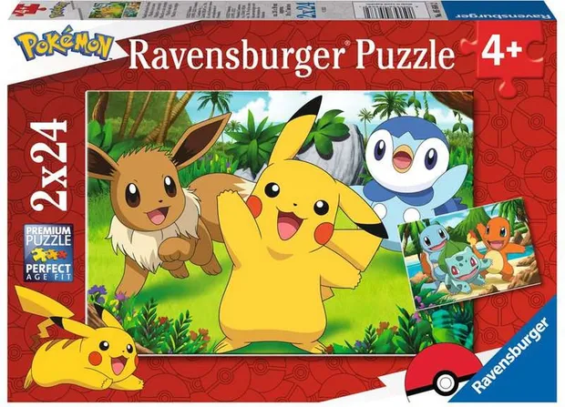 Puzzel - Pikachu en Zijn Vrienden (2 x 24)