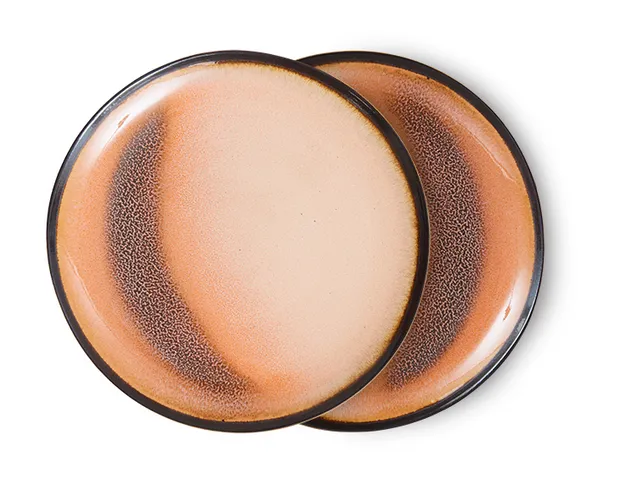 70s ceramics: dessert plates, horizon (set of 2)