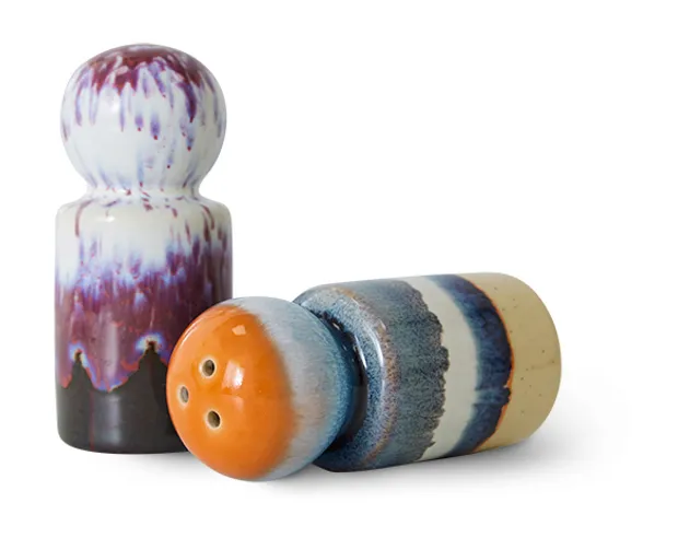 70s ceramics: pepper & salt jar, stargaze