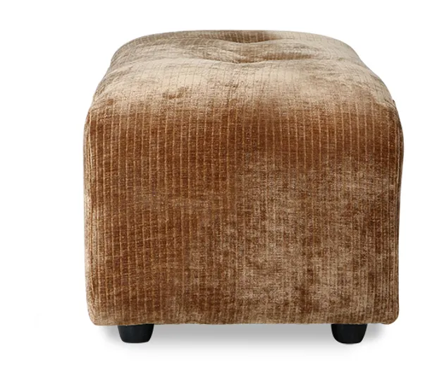 Vint couch: element hocker small, corduroy velvet, aged gold