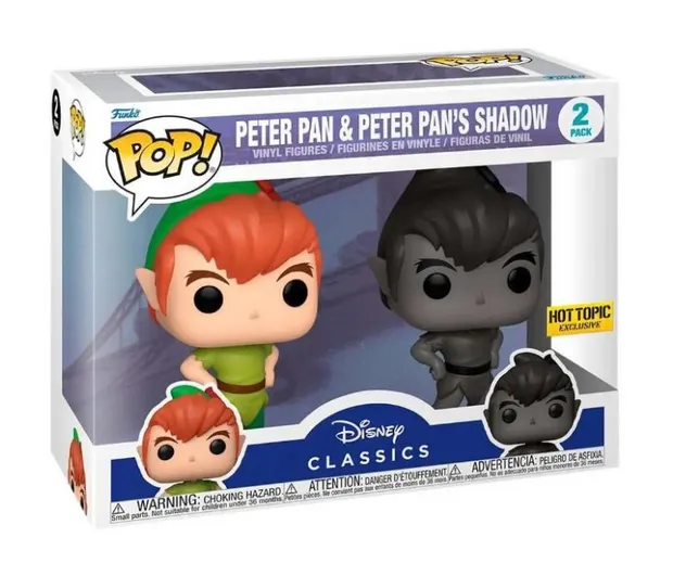 POP Disney: Peter Pan- 2PK Peter Pan w/Shadow Hot Topic EXCLUSIVE