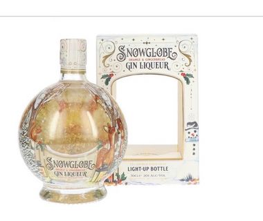 Snow globe gin likeur van peperkoek en sinaasappel