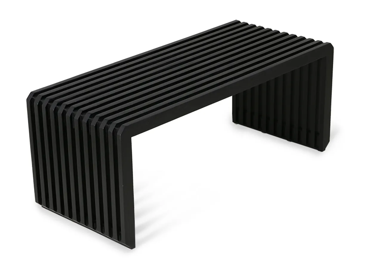 Slatted bench/element black