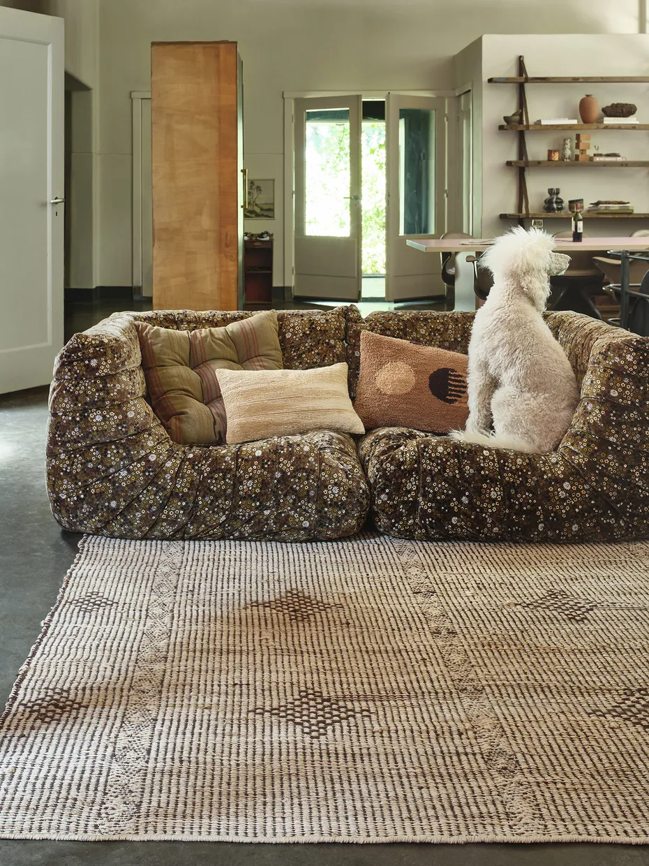 Rustic jute rug (200x200cm)