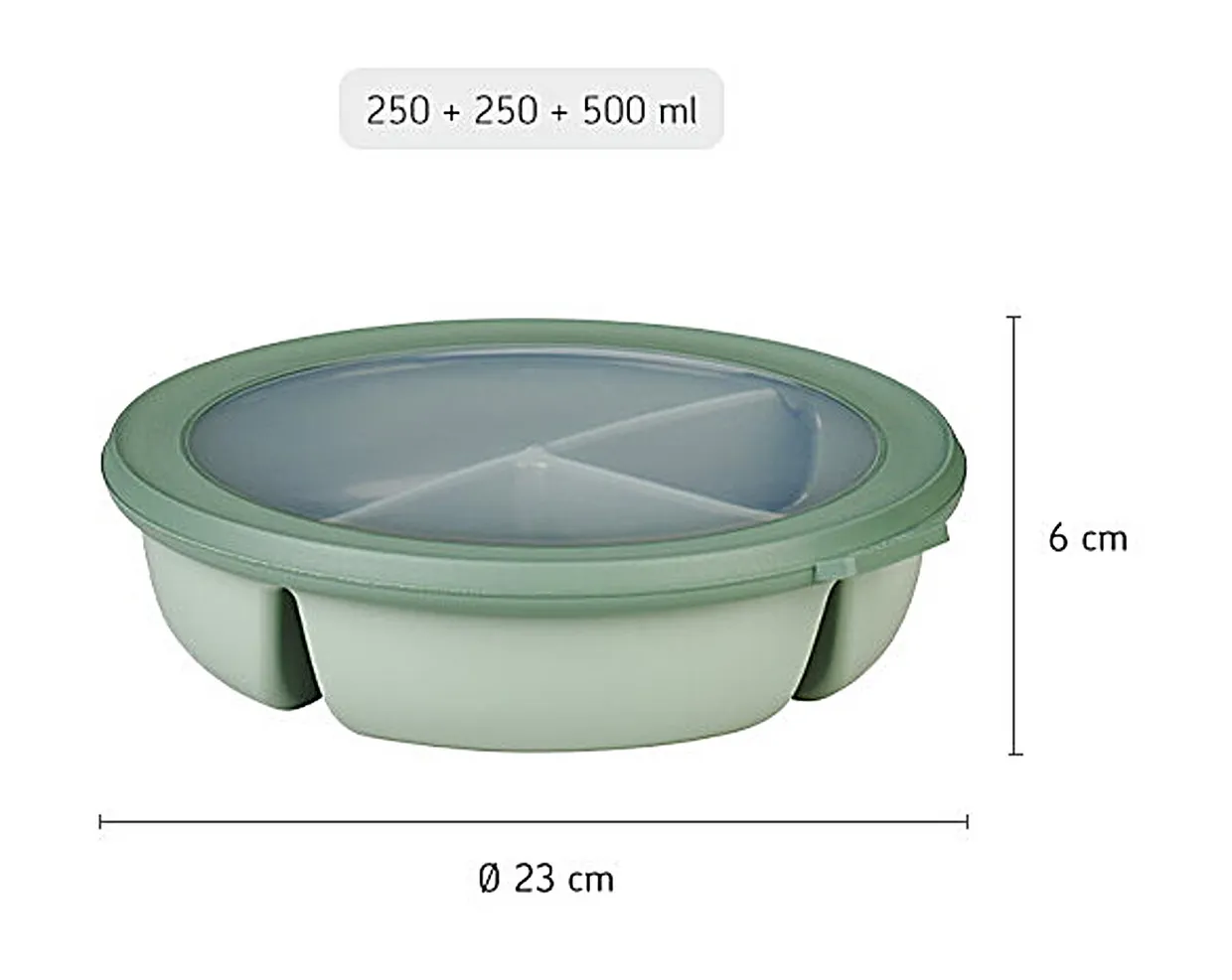 Bento bowl Cirqula (250+250+500ml) Vivid Blue