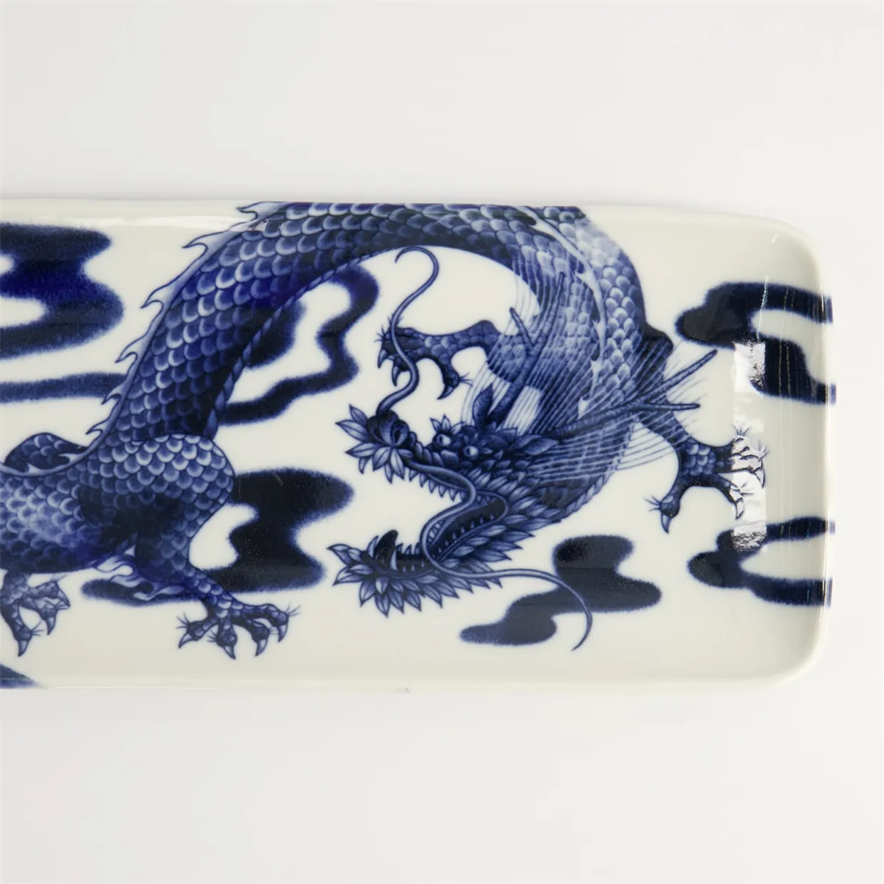 Rechthoekige schaal Dragon - Japonism - 28,5 x 14 cm