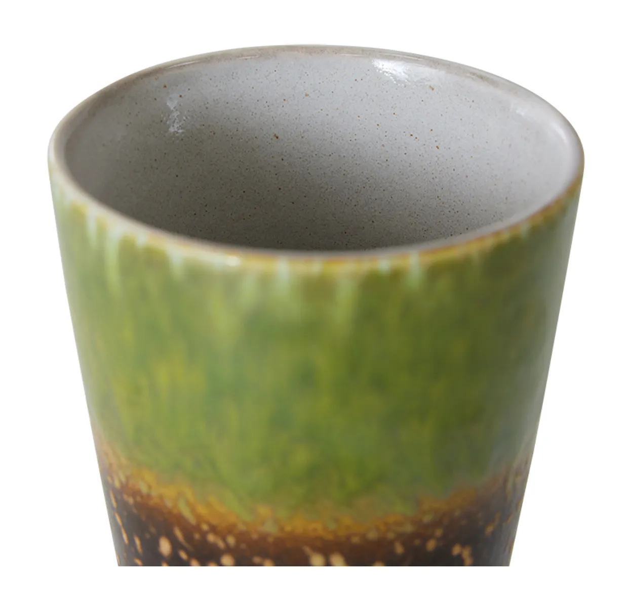 70s ceramics: tea mug, algae