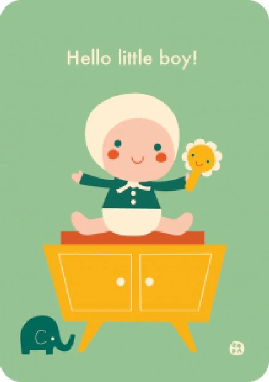 Kaart Hello little boy