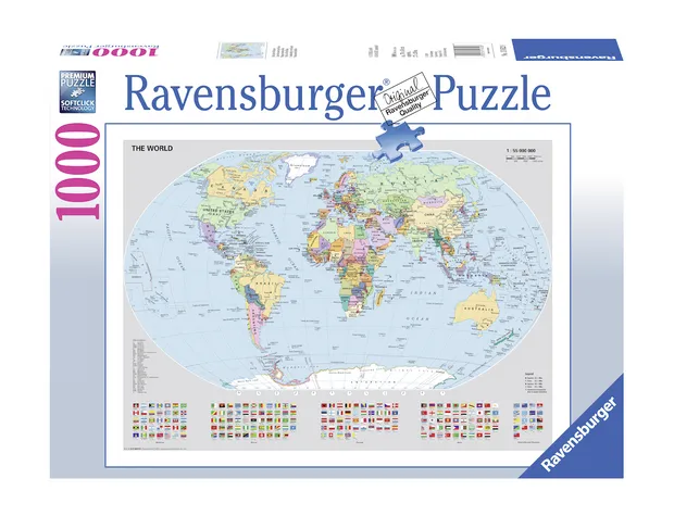 Puzzel Staatkundige wereldkaart  Legpuzzel  1000 stukjes