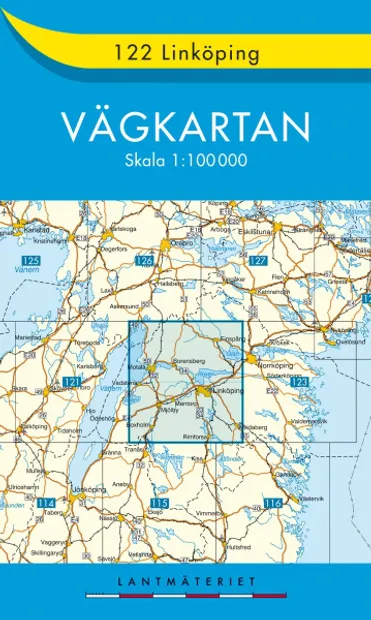 Wegenkaart - landkaart 122 Vägkartan Linköping | Lantmäteriet
