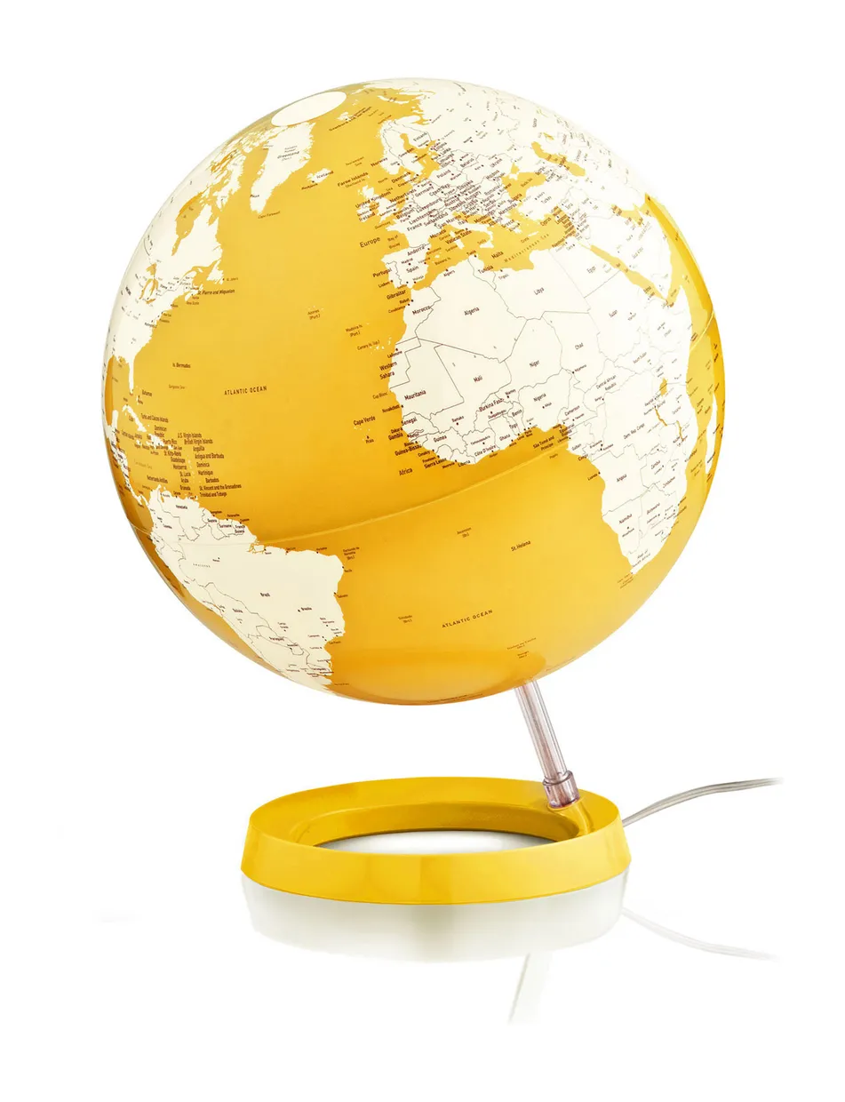 Wereldbol - Globe 65 Bright Yellow | Atmosphere Globes