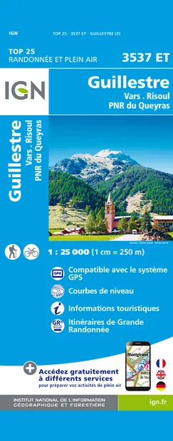 Wandelkaart - Topografische kaart 3537ET Guillestre | IGN - Institut G