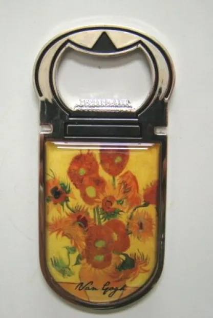 Flesopener met magneet Van Gogh - Zonnebloemen