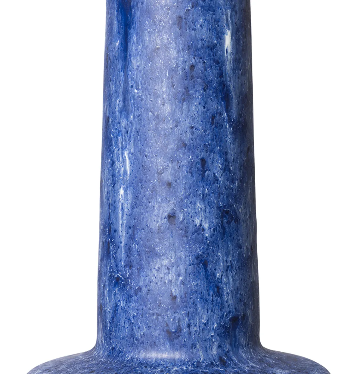 Retro stoneware lamp base, blue