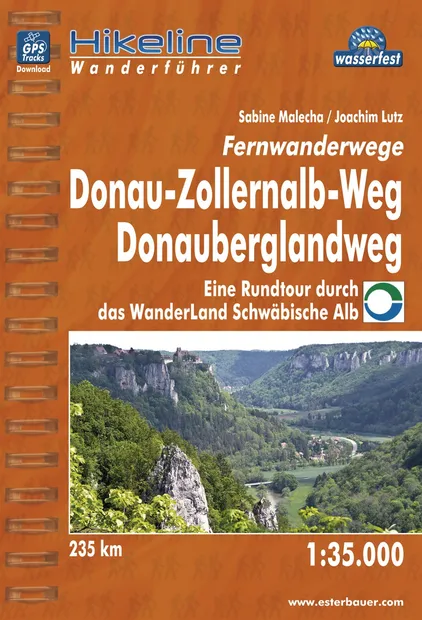Wandelgids Hikeline Donau-Zollernalb-Weg, Donauberglandweg | Esterbaue