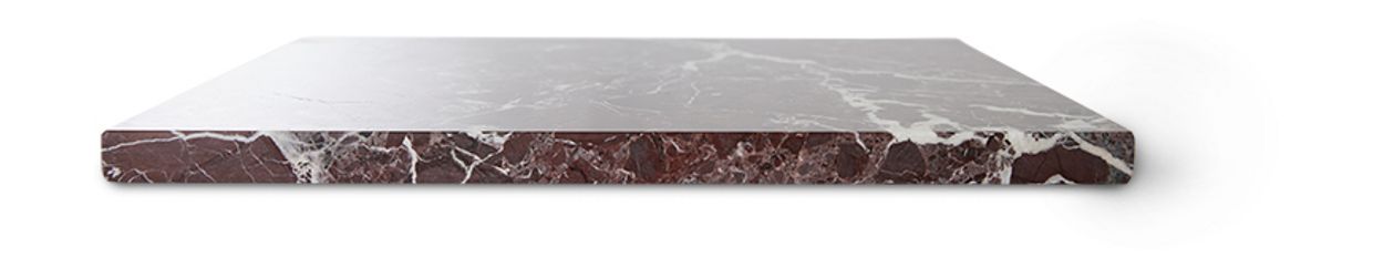 Marble cutting board, burgundy polished