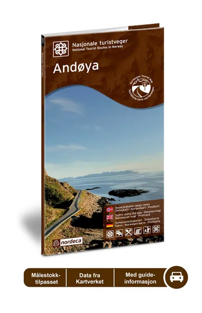 Wegenkaart - landkaart 15 Nasjonale Turistveger Andøya | Nordeca