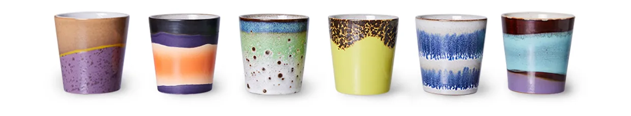 70s ceramics: coffee mug, patina
