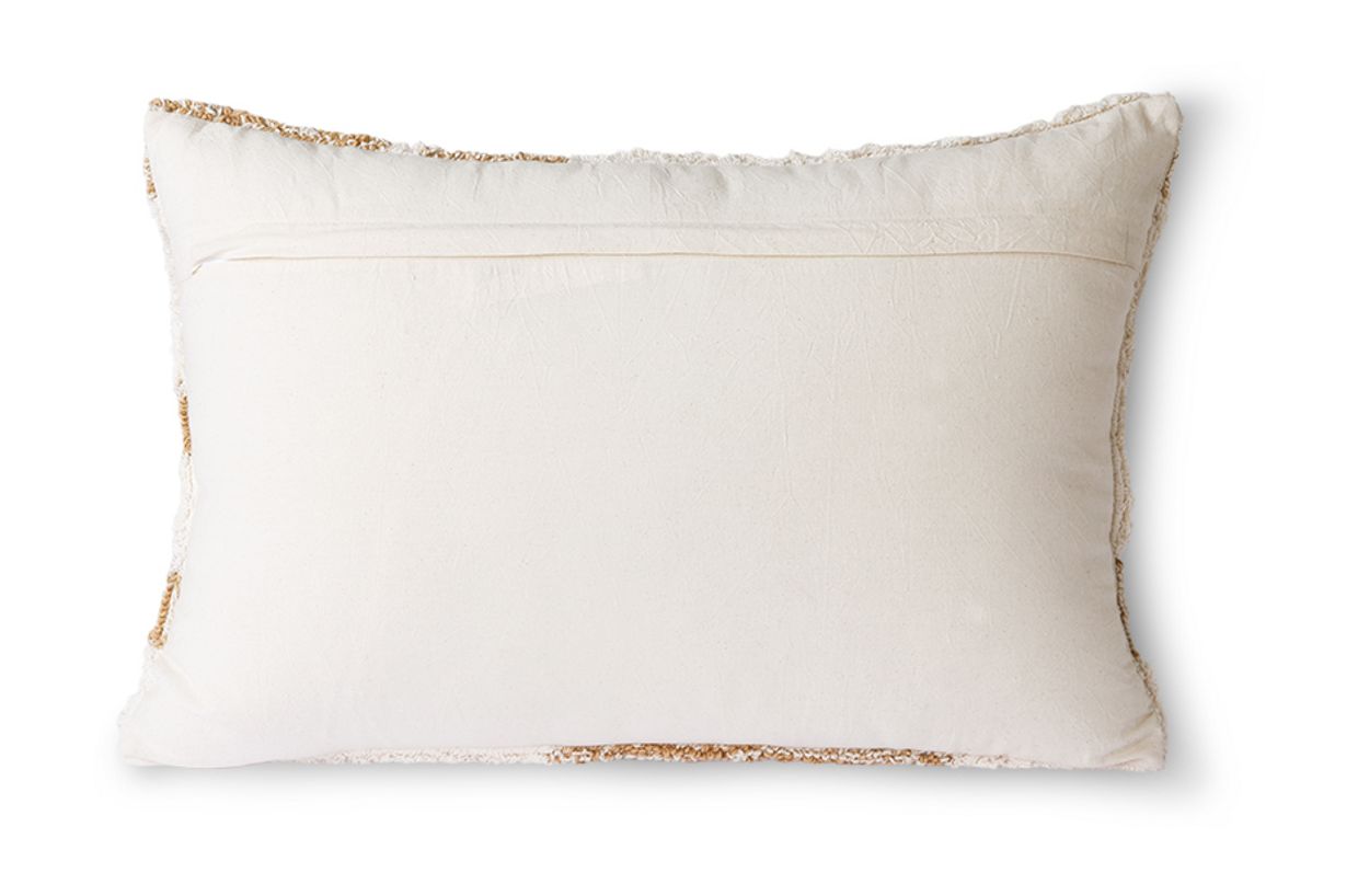Fluffy cushion white/beige (35x55)