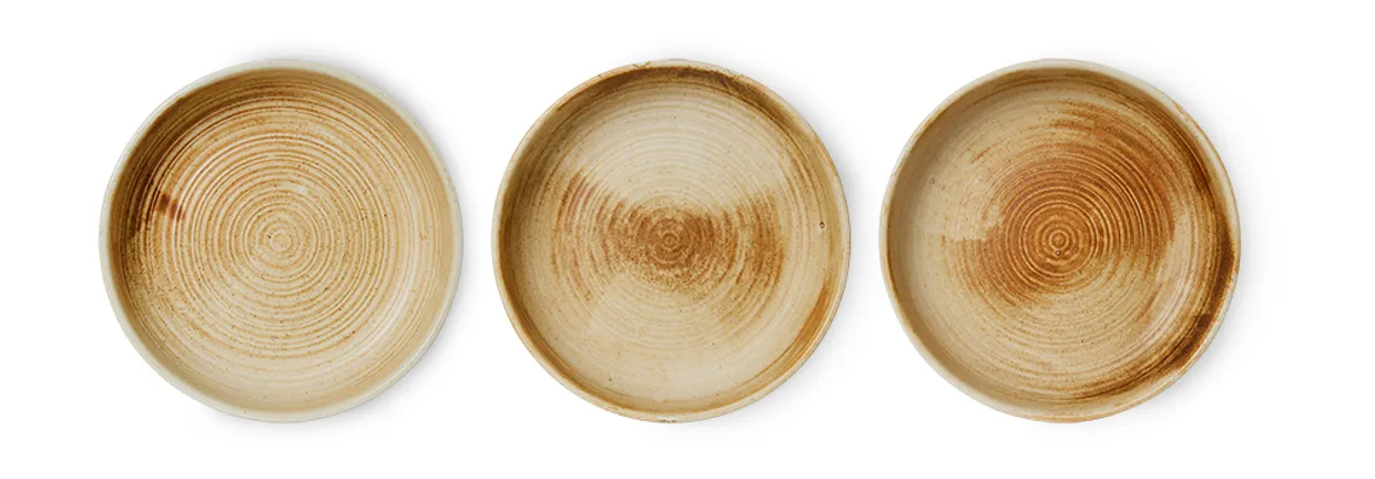 Chef ceramics: deep plate M, rustic cream/brown