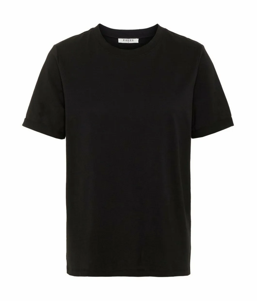 Ria fold up solid tee black