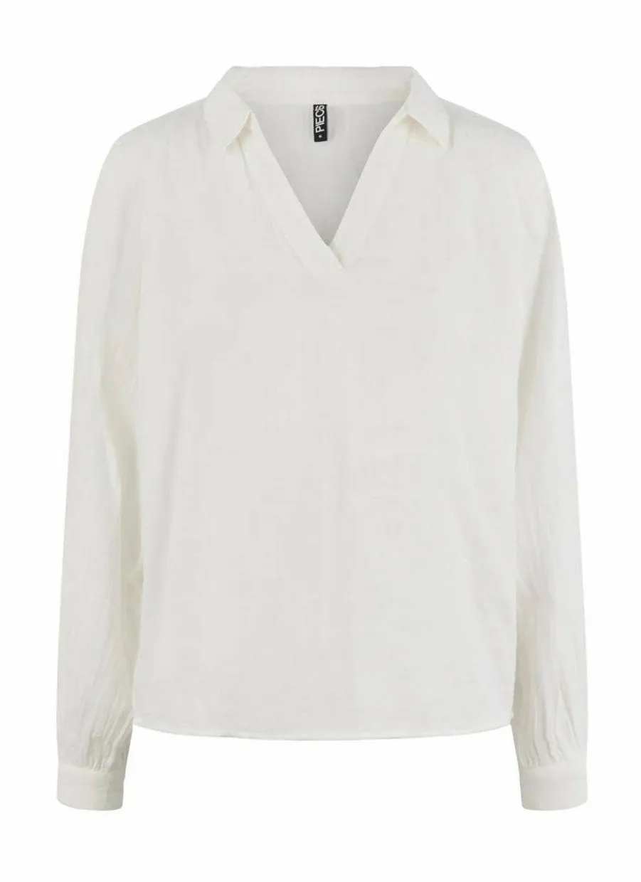 Stina longsleeve blouse white