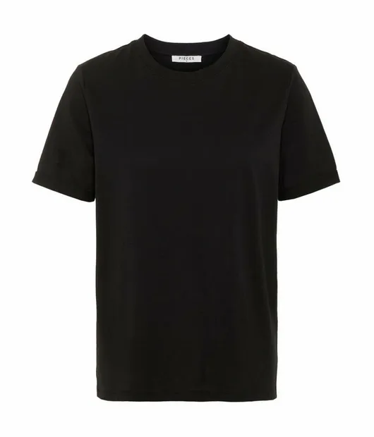 Ria fold up solid tee black