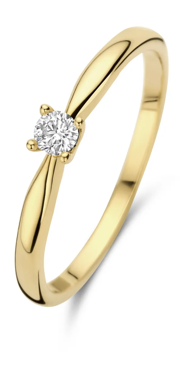De la Paix Christine 14 karaat gouden ring | diamant 0.10 ct | IBD330003-50