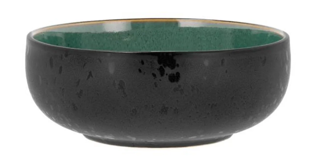 Schaal / pokébowl  rond 18cm - Zwart / Groen