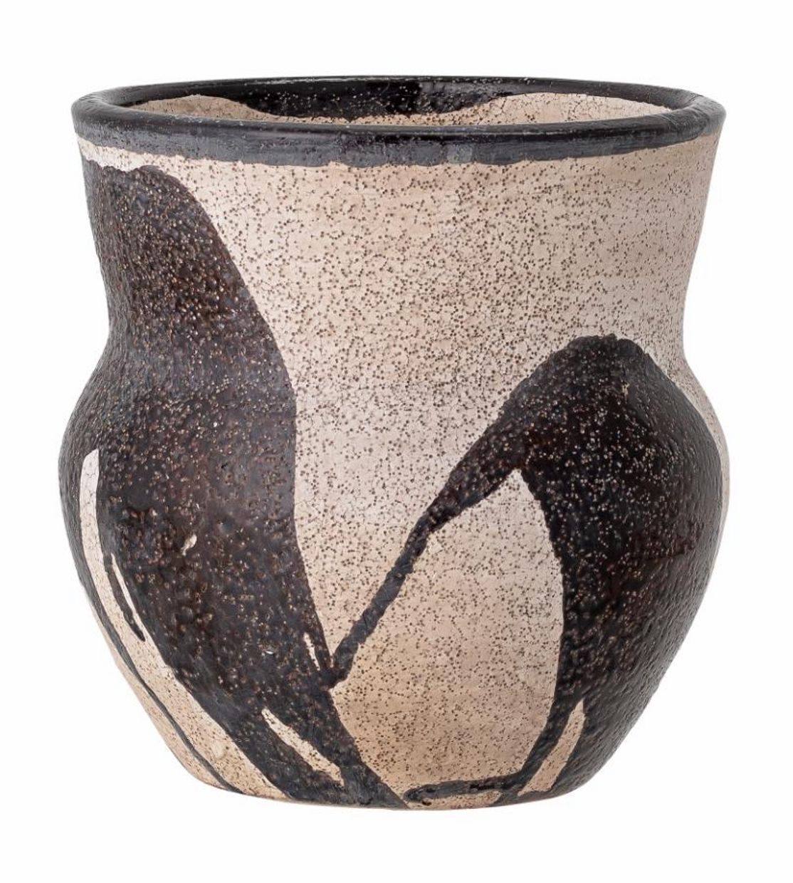 Flowerpot Stoneware Black 14,5x14,5cm