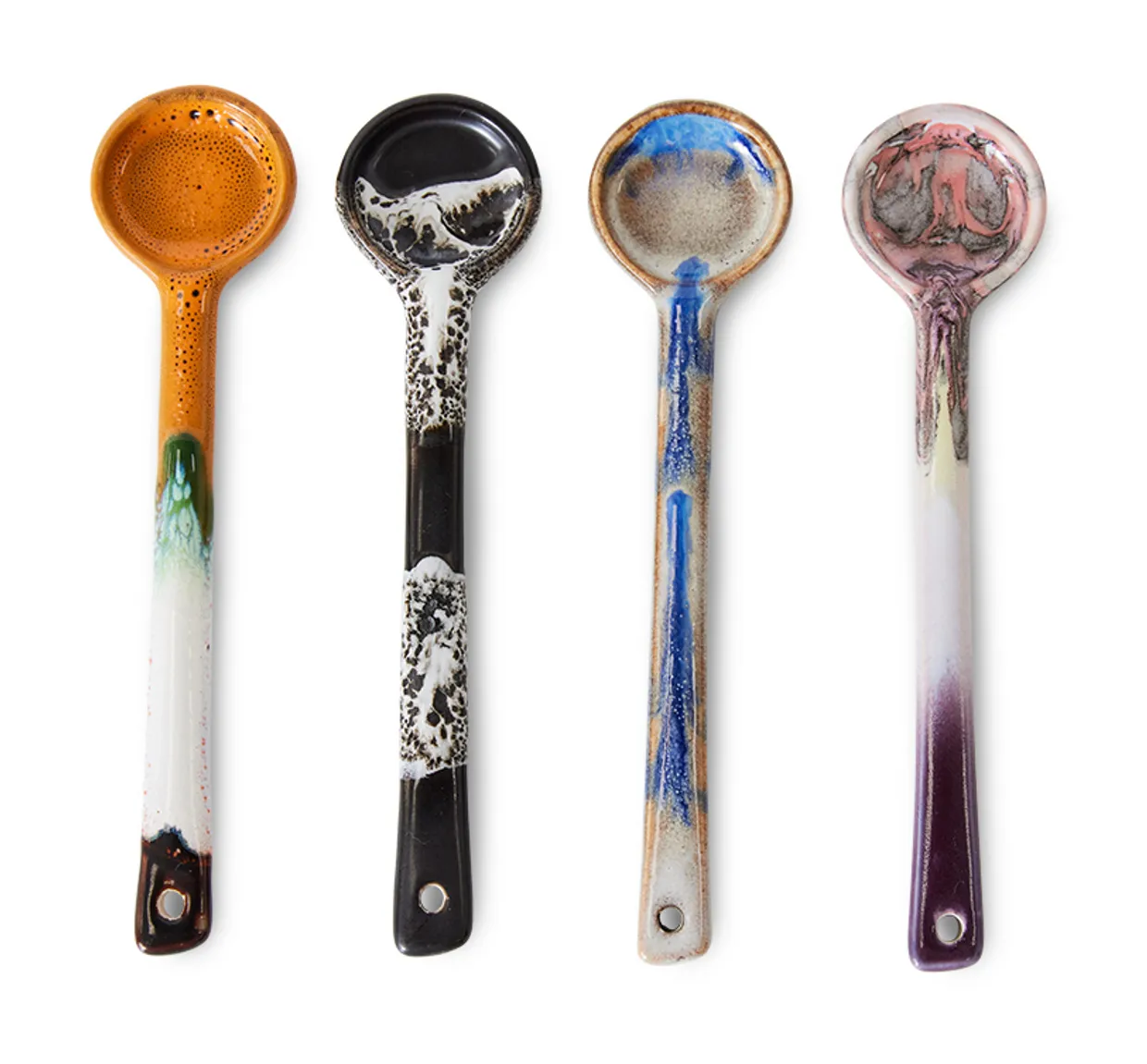 70s ceramics: spoons M, force (set of 4)