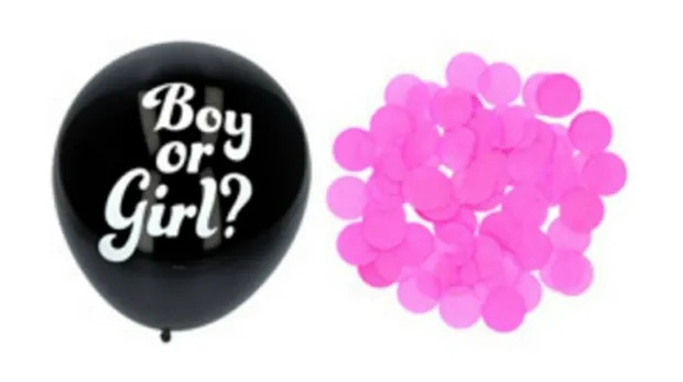 Ballon Boy or Girls? Roze confetti