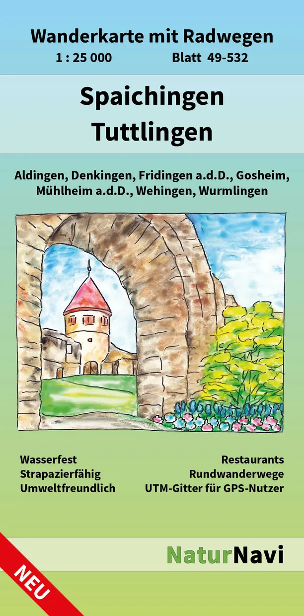 Wandelkaart 49-532 Spaichingen - Tuttlingen | NaturNavi