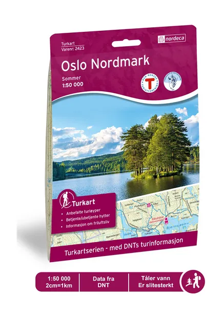 Wandelkaart 2423 Turkart Zomer Oslo Nordmark | Nordeca